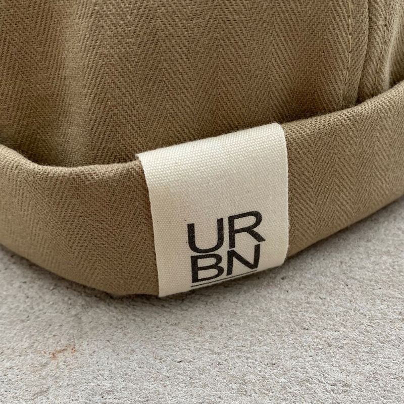 Unisex Bomuld Ensfarvede Britisk Stil Street Brimless Beanie Landlord Kasket Skull Cap