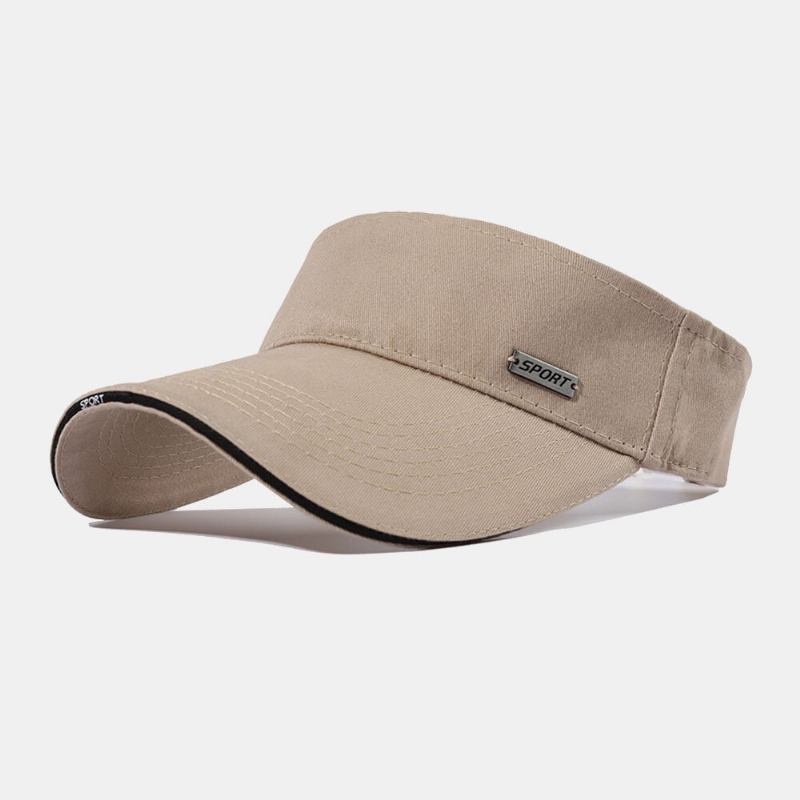 Unisex Bomuld Ensfarvet Bogstaver Mønster Jern Label Enkel Solskærm Solcreme Tom Top Huer Baseball Cap