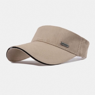 Unisex Bomuld Ensfarvet Bogstaver Mønster Jern Label Enkel Solskærm Solcreme Tom Top Huer Baseball Cap