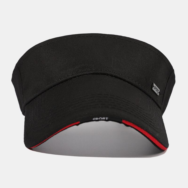 Unisex Bomuld Ensfarvet Bogstaver Mønster Jern Label Enkel Solskærm Solcreme Tom Top Huer Baseball Cap