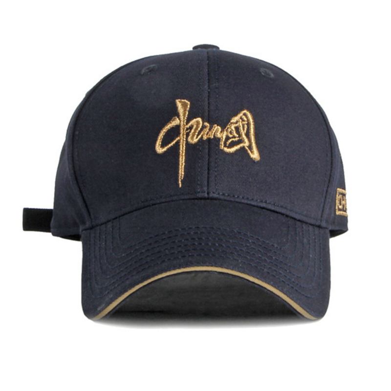 Unisex Bomuld Kinesisk Brevtryk Broderi Casual All-match Justerbar Udendørs Solsejl Baseball Caps