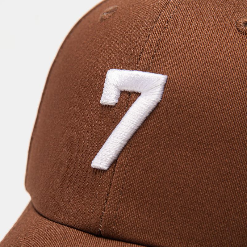 Unisex Bomuld Nummer 7 Mønster Tredimensionelt Broderi Mode Solskygge Baseball Caps