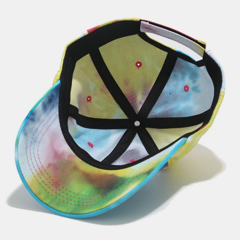 Unisex Bomuld Tie-dye Graffiti Kontrast Farve Fashion Solskærm Baseball Hat