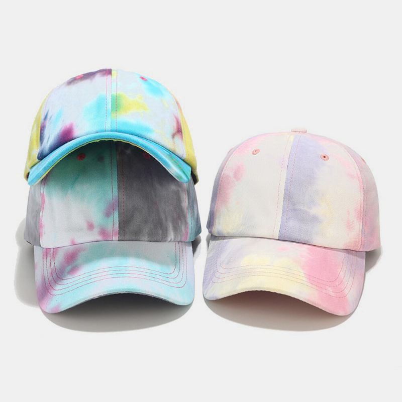 Unisex Bomuld Tie-dye Graffiti Kontrast Farve Fashion Solskærm Baseball Hat