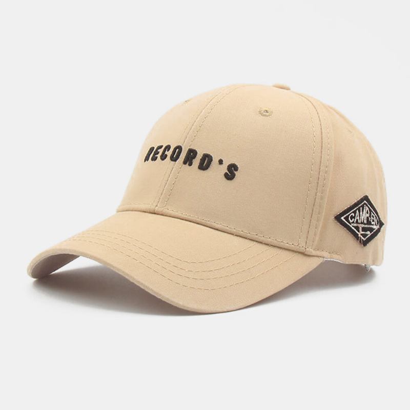 Unisex Bomuldsbroderi Brev Mode Casual Kort Tagudhæng Solskærm Baseballhat