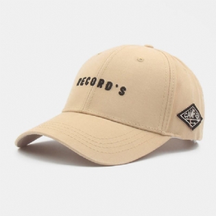 Unisex Bomuldsbroderi Brev Mode Casual Kort Tagudhæng Solskærm Baseballhat