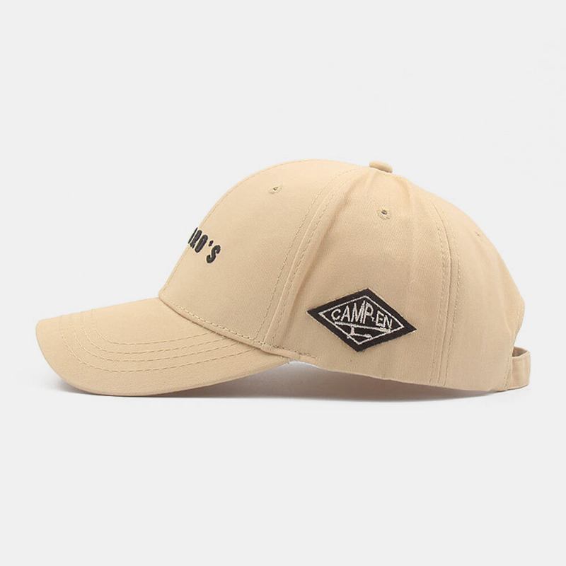 Unisex Bomuldsbroderi Brev Mode Casual Kort Tagudhæng Solskærm Baseballhat