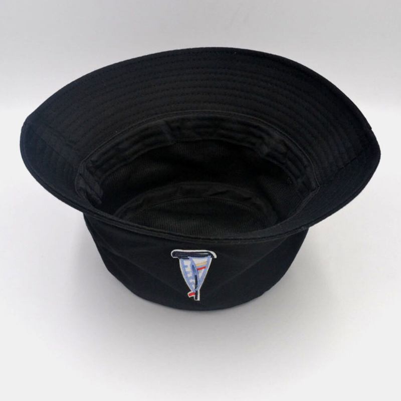 Unisex Bomuldssejlbådsmønster Justerbar Casual Sunshade Bucket Hat