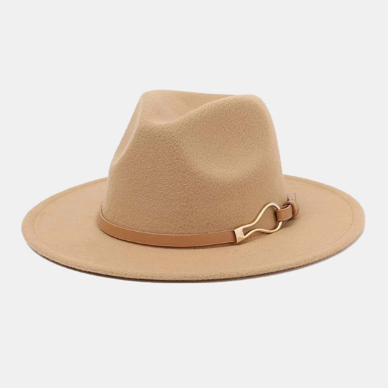 Unisex Bredskygget Jernring Bælte Deco Tophat Udendørs Solskærm Solcreme Hat