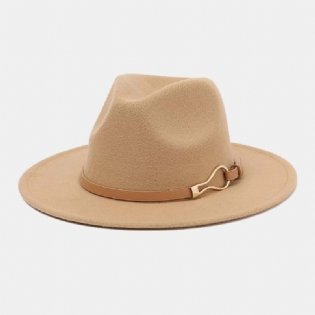 Unisex Bredskygget Jernring Bælte Deco Tophat Udendørs Solskærm Solcreme Hat