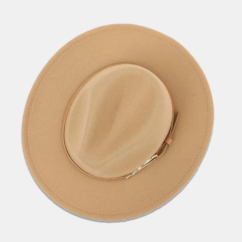 Unisex Bredskygget Jernring Bælte Deco Tophat Udendørs Solskærm Solcreme Hat