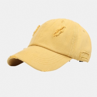 Unisex Brudt Hul Baseballhatte Retro Simple Udendørs Solsejl Justerbar Ivy Cap