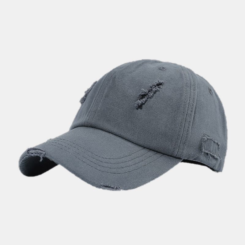 Unisex Brudt Hul Baseballhatte Retro Simple Udendørs Solsejl Justerbar Ivy Cap