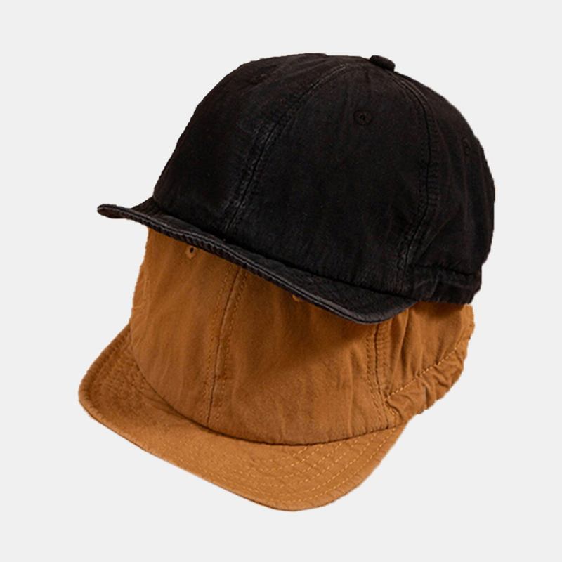 Unisex Ensfarvede Kort Sorte Skygger Snapback Huer Casual Vild Elastisk Bånd Baseballkasket