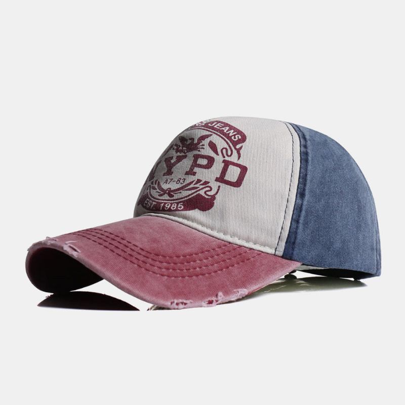 Unisex Fabrikat Gammelt Brev Ørn Trykt Twill Kasket Sommer Rejse Solskygge Baseball Kasket