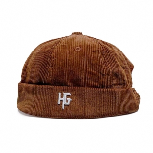 Unisex Fløjlsbukser Broderet H G Patten Casual Beanie Uden Skygge Udlejer Huer Skull Cap