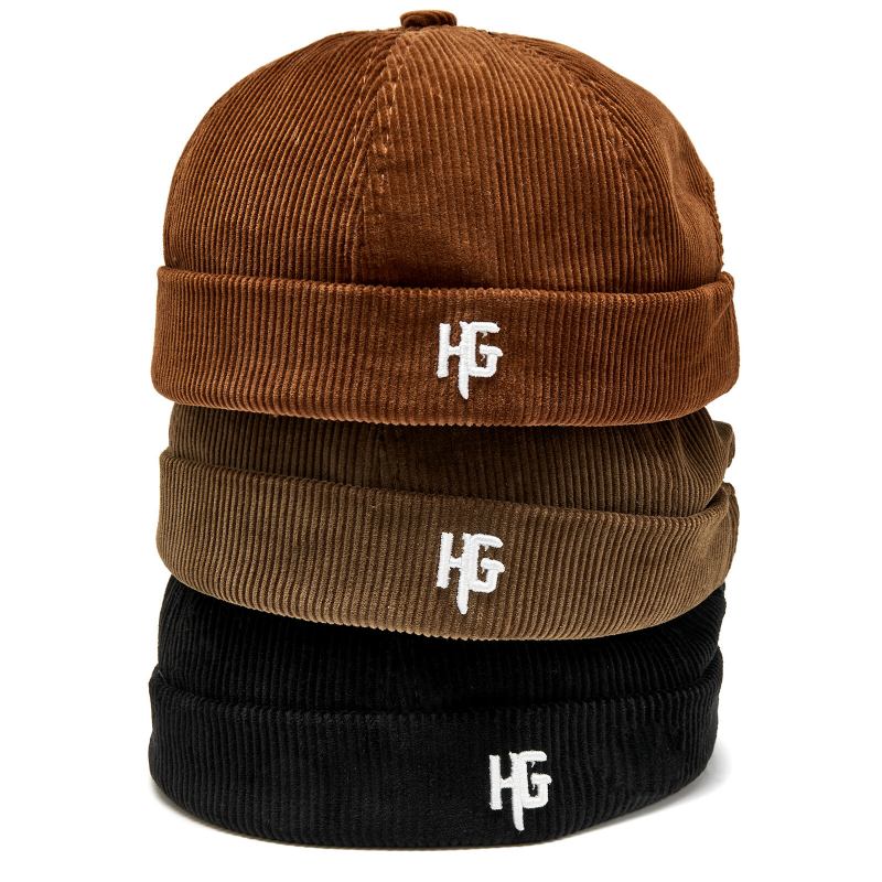 Unisex Fløjlsbukser Broderet H G Patten Casual Beanie Uden Skygge Udlejer Huer Skull Cap