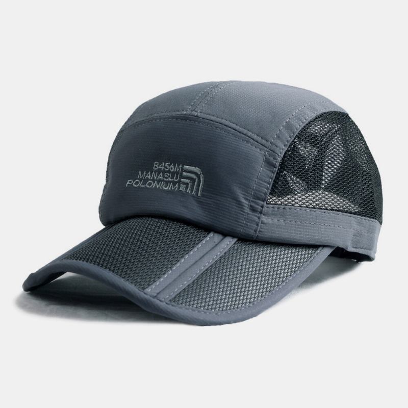 Unisex Foldbar Hurtigtørrende Mesh Huer Solskærm Åndbar Snapback Baseball Huer Til Sommer Udendørs Sport