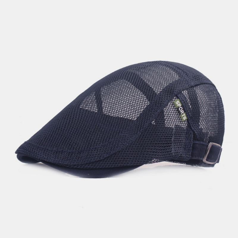 Unisex Fuld Mesh Baret Kasket Sommer Cool Solcreme Åndbar Flad Kasket Ivy Kasket Driver Hat