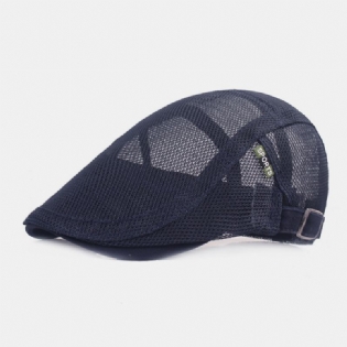 Unisex Fuld Mesh Baret Kasket Sommer Cool Solcreme Åndbar Flad Kasket Ivy Kasket Driver Hat