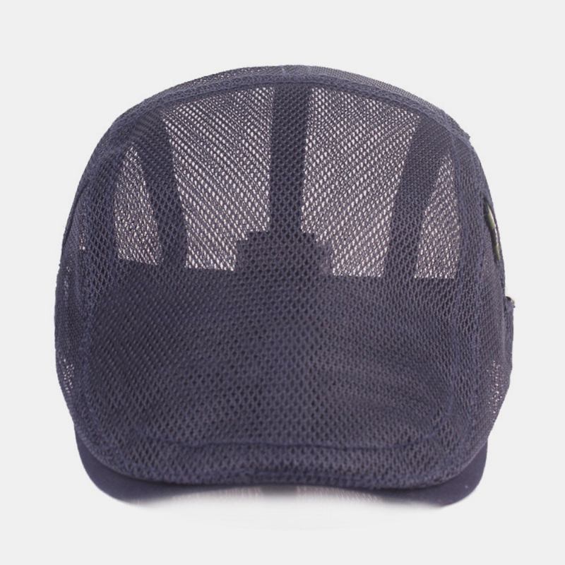 Unisex Fuld Mesh Baret Kasket Sommer Cool Solcreme Åndbar Flad Kasket Ivy Kasket Driver Hat