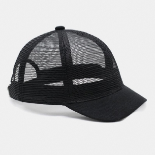 Unisex Full Mesh Åndbar Justerbar Short Curve Baseball Caps