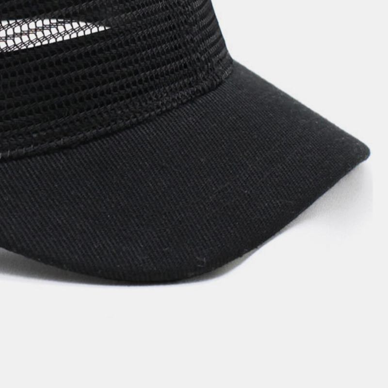 Unisex Full Mesh Åndbar Justerbar Short Curve Baseball Caps