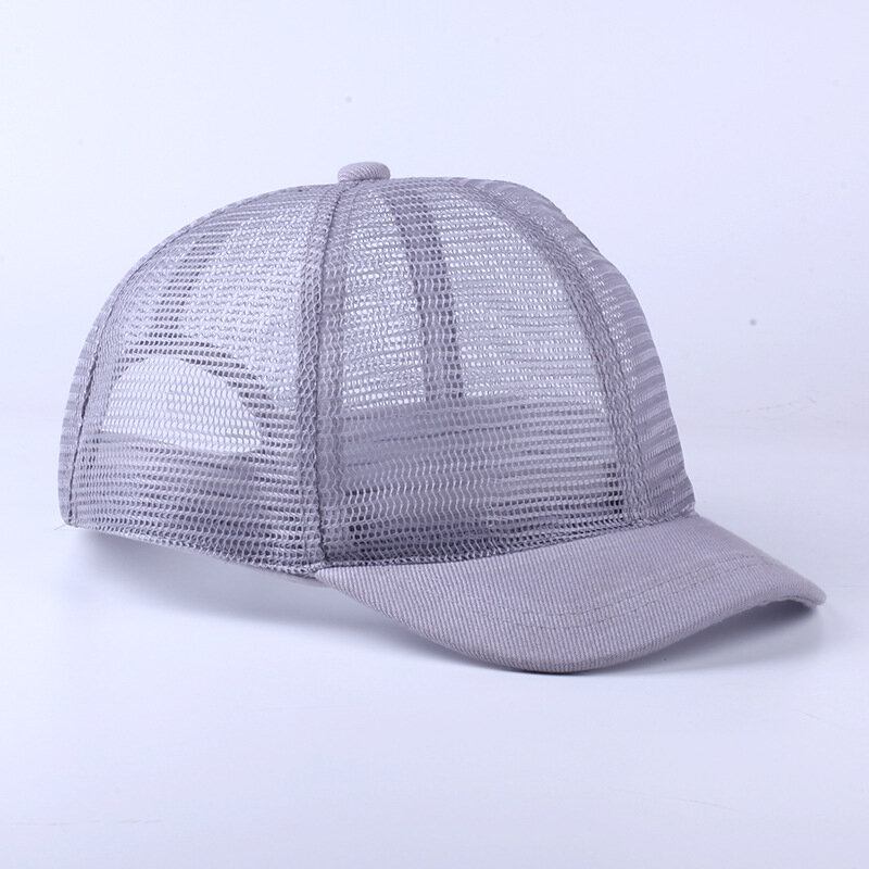 Unisex Full Mesh Åndbar Justerbar Short Curve Baseball Caps