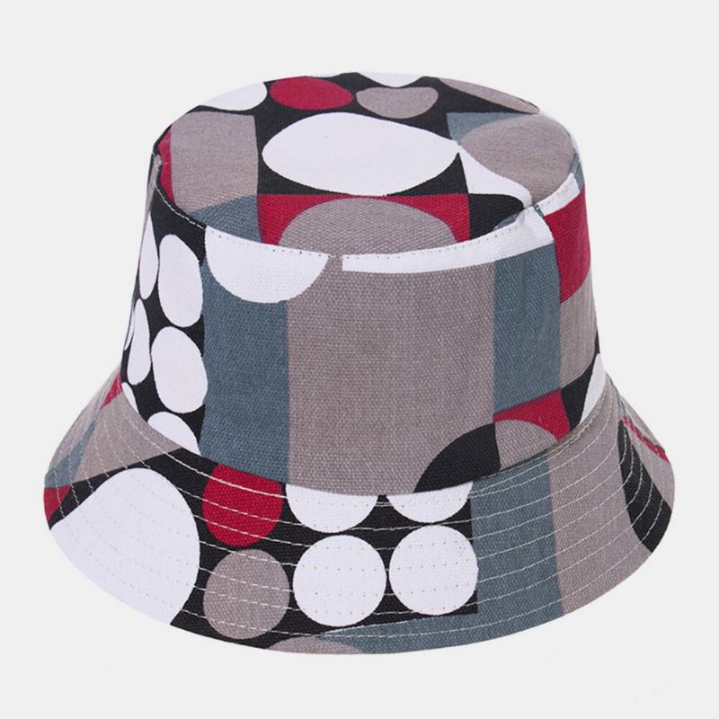 Unisex Geometrisk Mønster Cykel Brev Udskrivning Udendørs Casual Solskygge Huer Bucket Hat