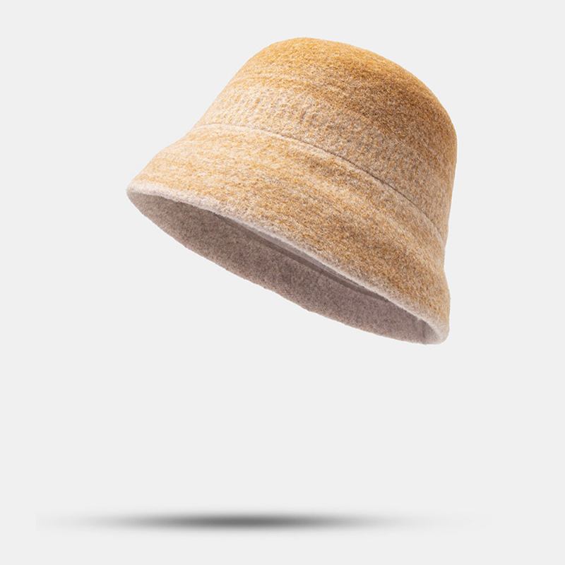 Unisex Gradient Dome Fedora Huer Med Bred Skygge Udendørs Elegant Vild Solskærm Varm Bøttehat