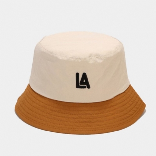 Unisex Hurtigttørrende Stof Farveblok Brevbroderi Mode Solbeskyttelse Bucket Hat