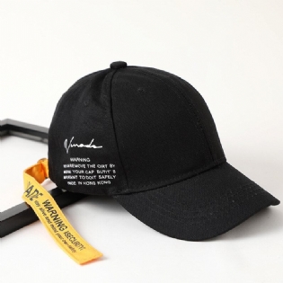 Unisex Lang Bælte Engelsk Trykt Baseball Kasket Britisk Stil Hip Hop Hat
