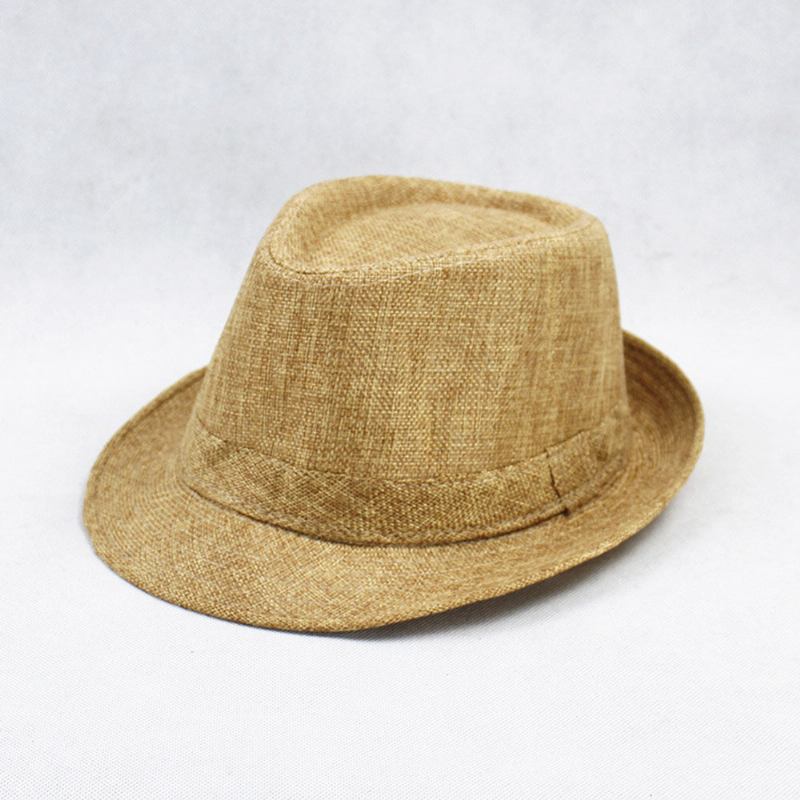 Unisex Linned Ensfarvet Strandsolskærm Solcreme Tophat