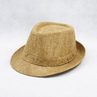 Unisex Linned Ensfarvet Strandsolskærm Solcreme Tophat