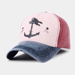 Unisex Mærke -gammelt Piratskib Ankermønster Ivy Kasket Udendørs Solcreme Baseballhatte Stretch Fit Cap