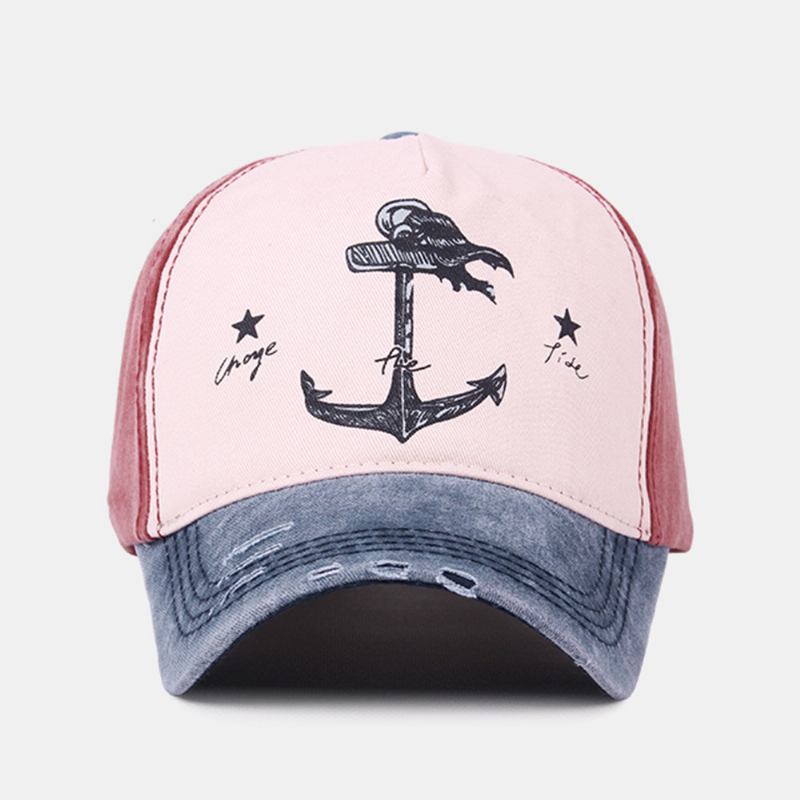 Unisex Mærke -gammelt Piratskib Ankermønster Ivy Kasket Udendørs Solcreme Baseballhatte Stretch Fit Cap