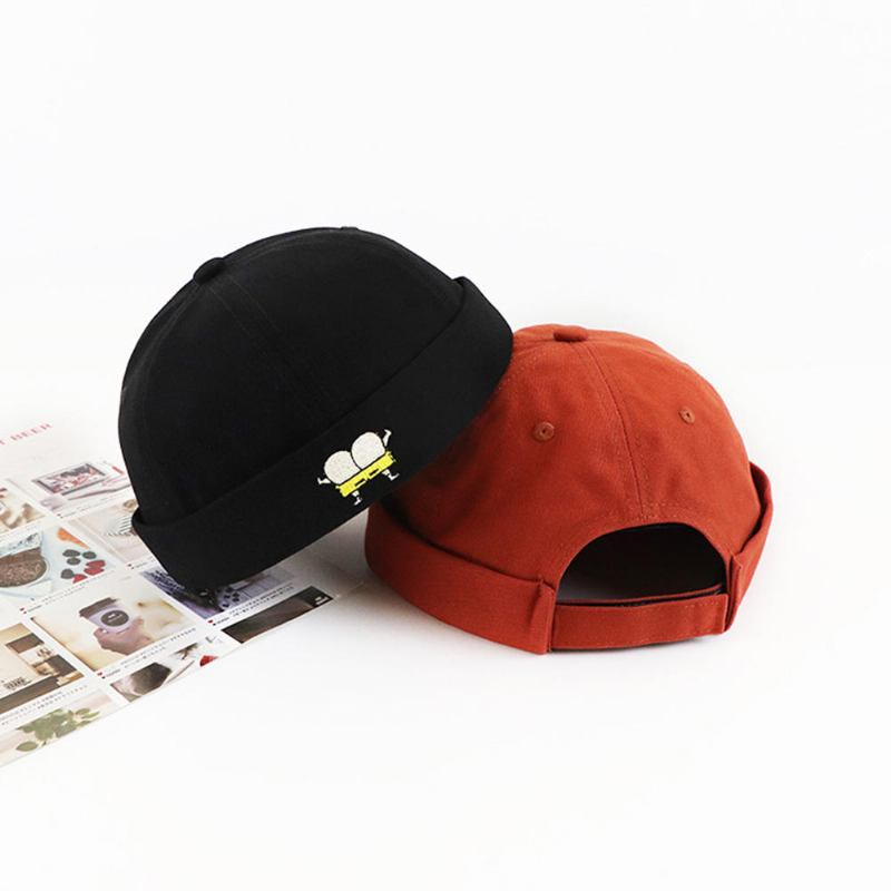 Unisex Melon Huer Sommer Tyndt Sektion Hip Hop Udlejer Huer Retro Leisure Street Brimless Hatte