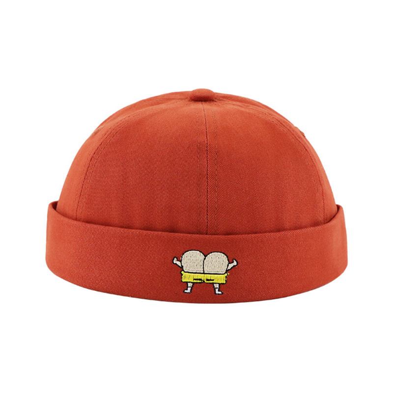 Unisex Melon Huer Sommer Tyndt Sektion Hip Hop Udlejer Huer Retro Leisure Street Brimless Hatte