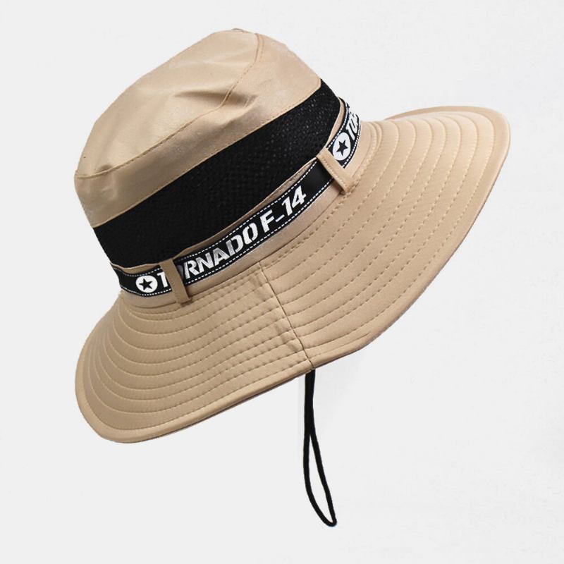 Unisex Mesh Med Bred Skygge Åndbar Udendørs Klatring Uv-beskyttelse Solsejl Bucket Hat