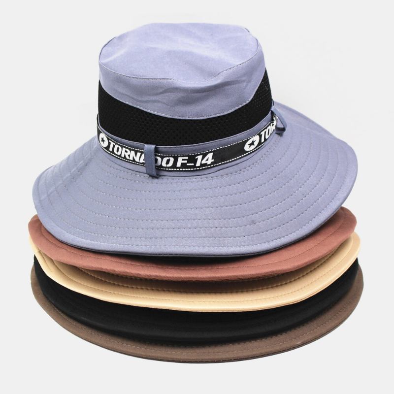 Unisex Mesh Med Bred Skygge Åndbar Udendørs Klatring Uv-beskyttelse Solsejl Bucket Hat