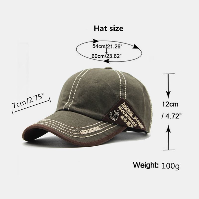 Unisex Metalbådanker Baseballhatte Brevbroderi Udendørs Solcreme Ivy Kasket Stretch Fit Cap