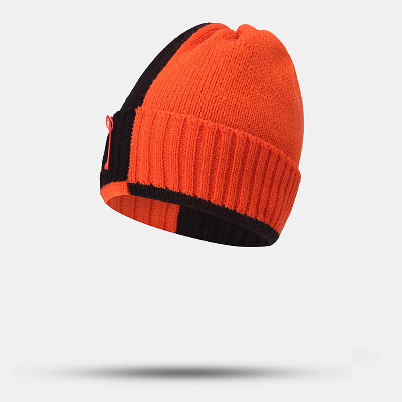 Unisex Papirclips Design Stitching Beanie Huer Fashion Stree Vindtæt Varm Strikket Hue