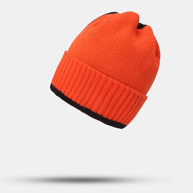 Unisex Papirclips Design Stitching Beanie Huer Fashion Stree Vindtæt Varm Strikket Hue