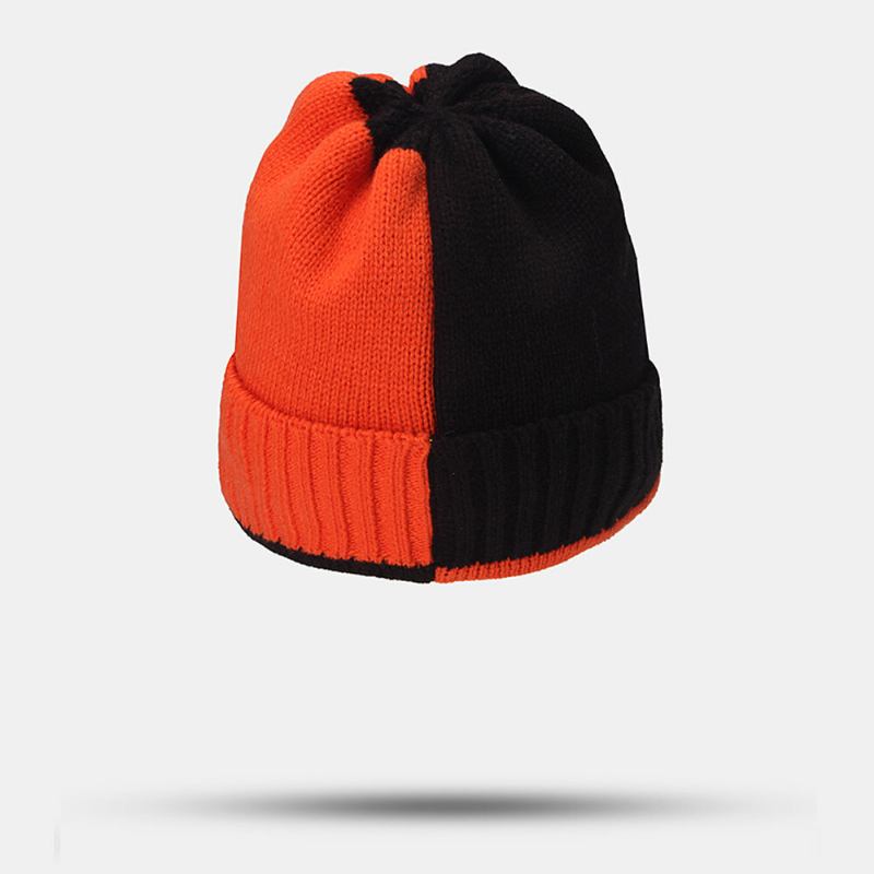 Unisex Papirclips Design Stitching Beanie Huer Fashion Stree Vindtæt Varm Strikket Hue