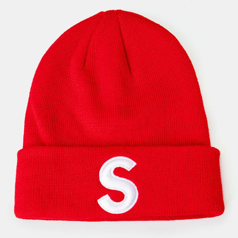 Unisex Plys S-brev Broderet Hip-hop Varm Beanie Uden Kanter Udlejer Kasket Strikket Hue