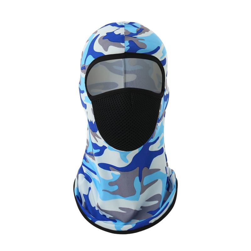 Unisex Polyester Camouflage Casual Udendørs Ridning Åndbar Vindtæt Solskærm Hals Shield Mesh Ansigtsmaske Beanie Hatte