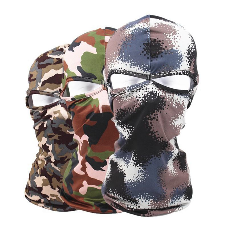 Unisex Polyester Camouflage Casual Udendørs Ridning Vindtæt Solskærm Halsskærm Ansigtsmaske Beanie Hatte