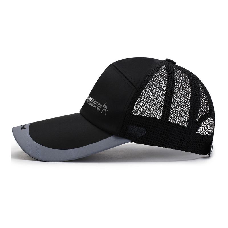 Unisex Polyester Casual Udendørs Åndbar Justerbar Hurtigtørrende Solskærm Peaked Caps Baseballhatte