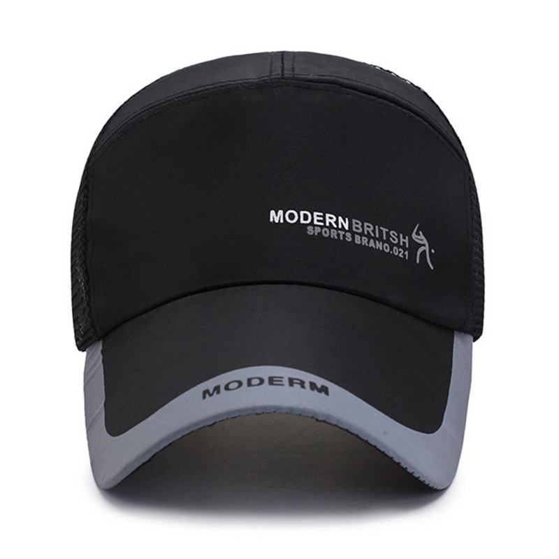 Unisex Polyester Casual Udendørs Åndbar Justerbar Hurtigtørrende Solskærm Peaked Caps Baseballhatte