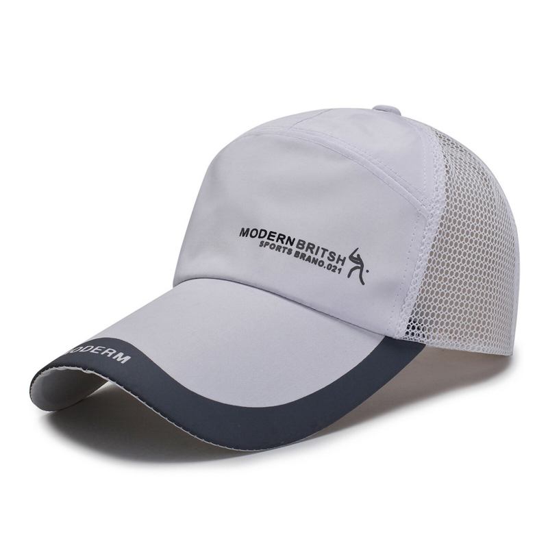 Unisex Polyester Casual Udendørs Åndbar Justerbar Hurtigtørrende Solskærm Peaked Caps Baseballhatte